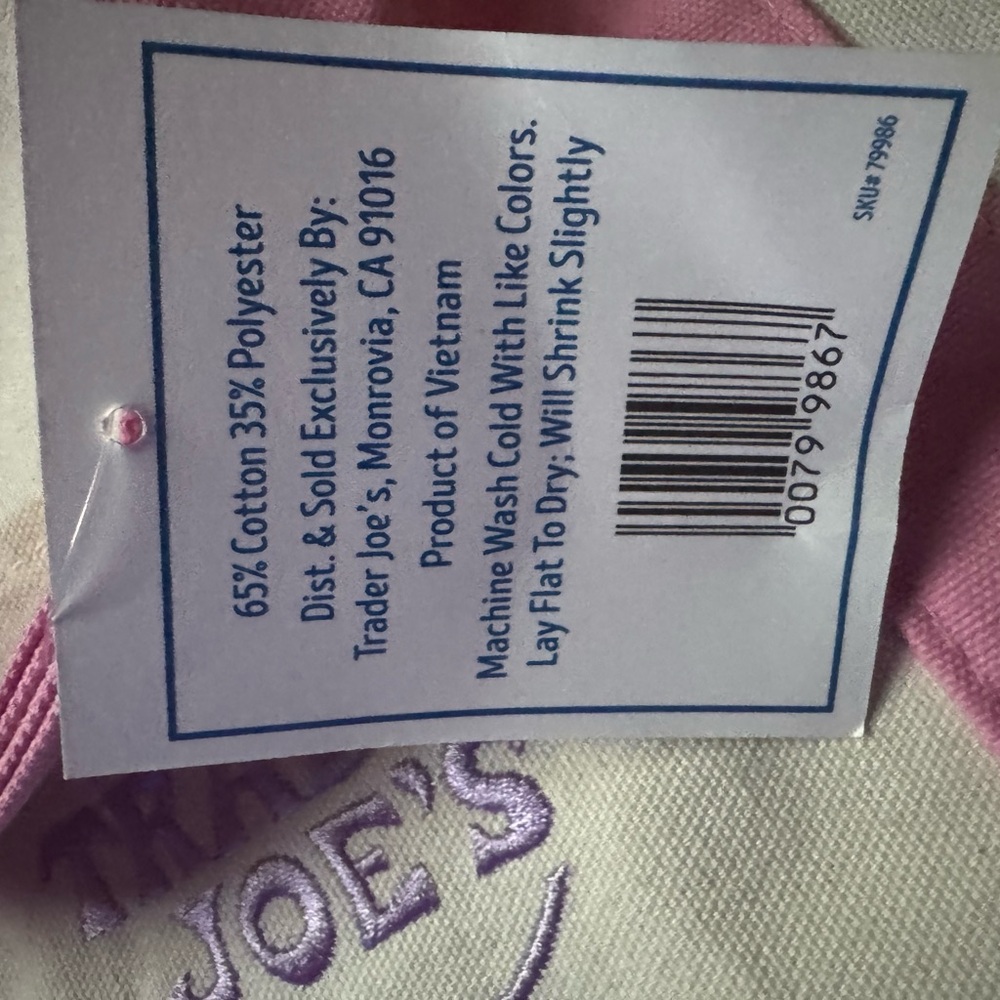 Trader Joe’s Mini Tote New with Tags - Picture 2 of 2
